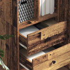 vidaXL Highboard mit Schubladen Altholz 45,5 x 34 x 127 cm