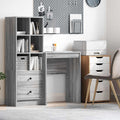 vidaXL Schreibtisch Graues Sonoma 60 x 40 x 76 cm