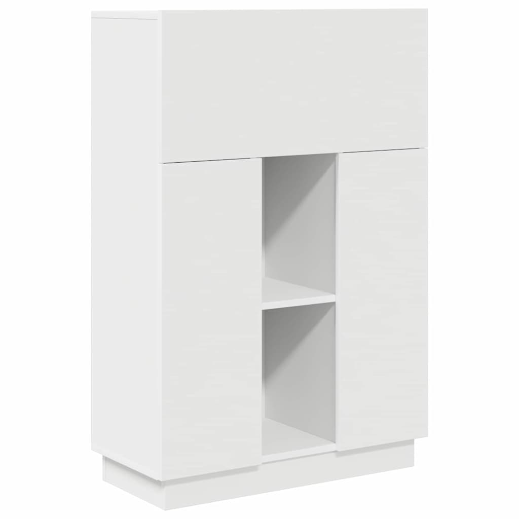 vidaXL Schreibtisch mit Tür Weiß 71.5 x 31.5 x 106.5 cm Holzwerkstoff