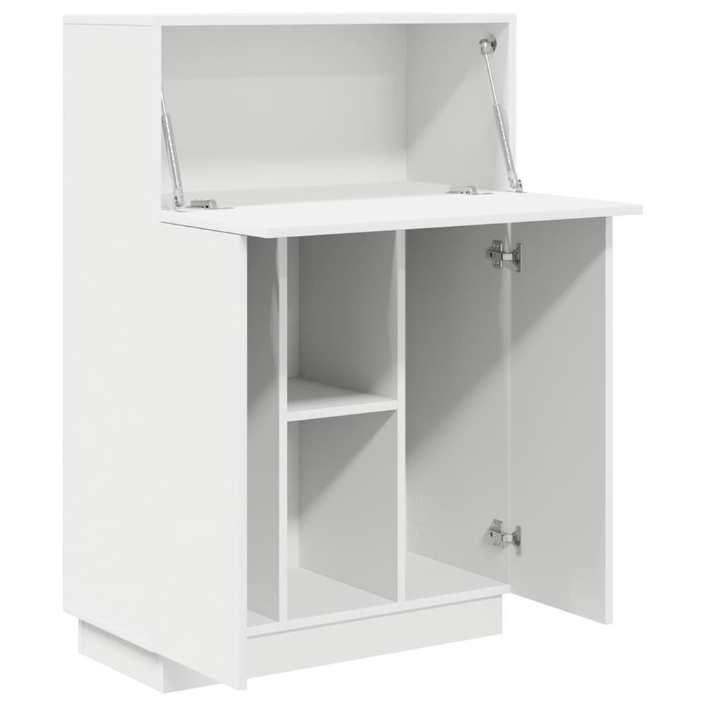 vidaXL Schreibtisch mit Tür Weiß 71.5 x 31.5 x 106.5 cm Holzwerkstoff