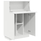 vidaXL Schreibtisch mit Tür Weiß 71.5 x 31.5 x 106.5 cm Holzwerkstoff