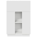 vidaXL Schreibtisch mit Tür Weiß 71.5 x 31.5 x 106.5 cm Holzwerkstoff