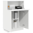 vidaXL Schreibtisch mit Tür Weiß 71.5 x 31.5 x 106.5 cm Holzwerkstoff