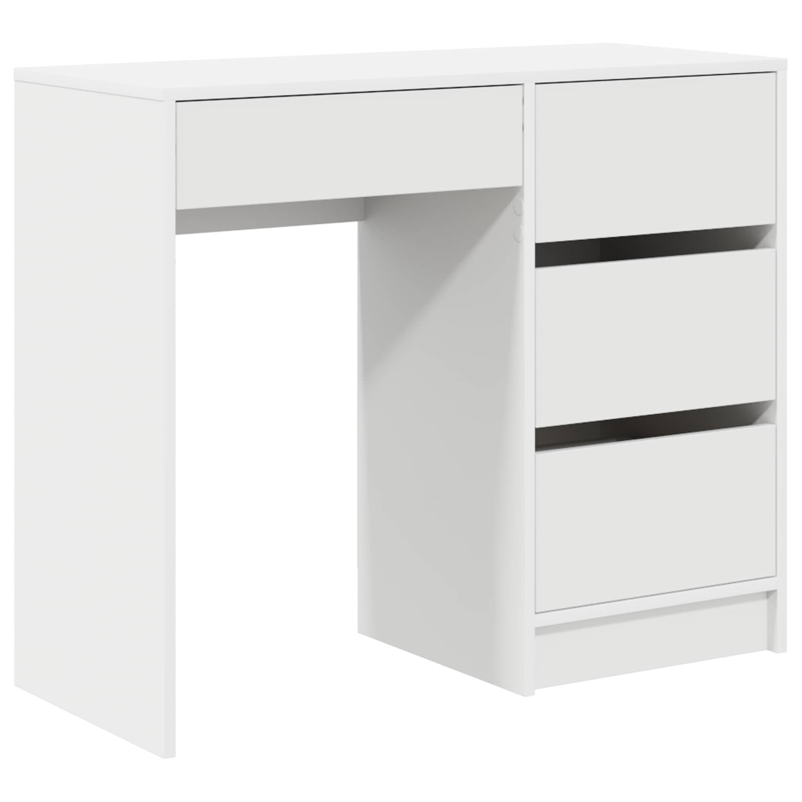 vidaXL Schreibtisch mit Speicher Weiß 90 x 37,5 x 75 cm Holzwerkstoff