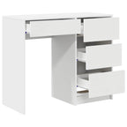 vidaXL Schreibtisch mit Speicher Weiß 90 x 37,5 x 75 cm Holzwerkstoff