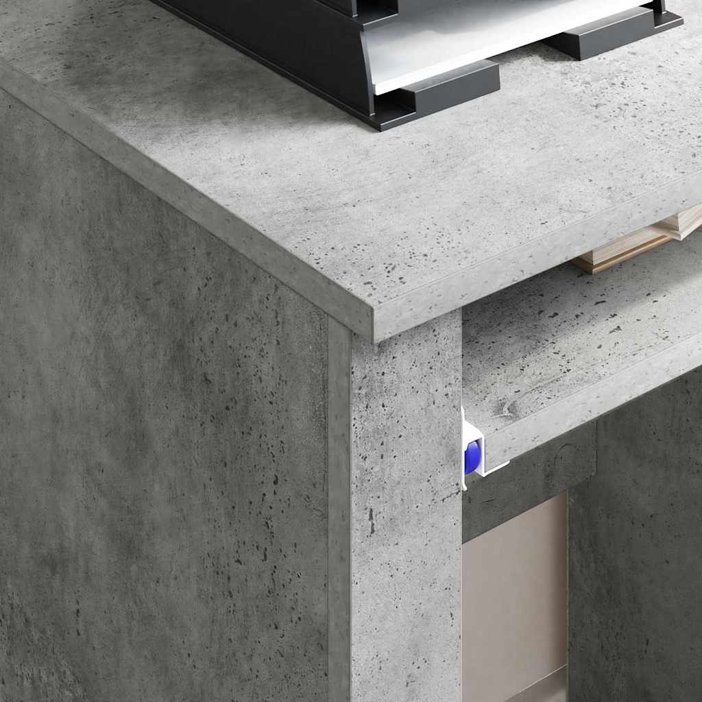 vidaXL Tisch mit Rädern Beton Grau 91 x 50 x 77 cm Holzwerkstoff