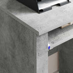 vidaXL Tisch mit Rädern Beton Grau 91 x 50 x 77 cm Holzwerkstoff
