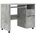 vidaXL Tisch mit Rädern Beton Grau 91 x 50 x 77 cm Holzwerkstoff