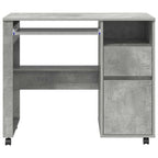 vidaXL Tisch mit Rädern Beton Grau 91 x 50 x 77 cm Holzwerkstoff