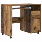 vidaXL Tisch mit Rädern Mit Rad Altholz 91 x 50 x 77 cm Holzwerkstoff