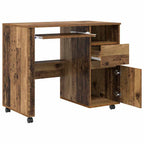 vidaXL Tisch mit Rädern Mit Rad Altholz 91 x 50 x 77 cm Holzwerkstoff
