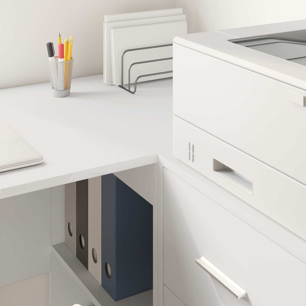 vidaXL Sideboard mit Schubladen Weiß 38 x 34 x 75 cm