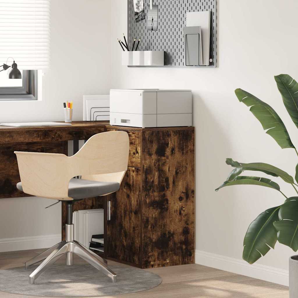 vidaXL Sideboard mit Schubladen Geräucherte Eiche 38 x 34 x 75 cm