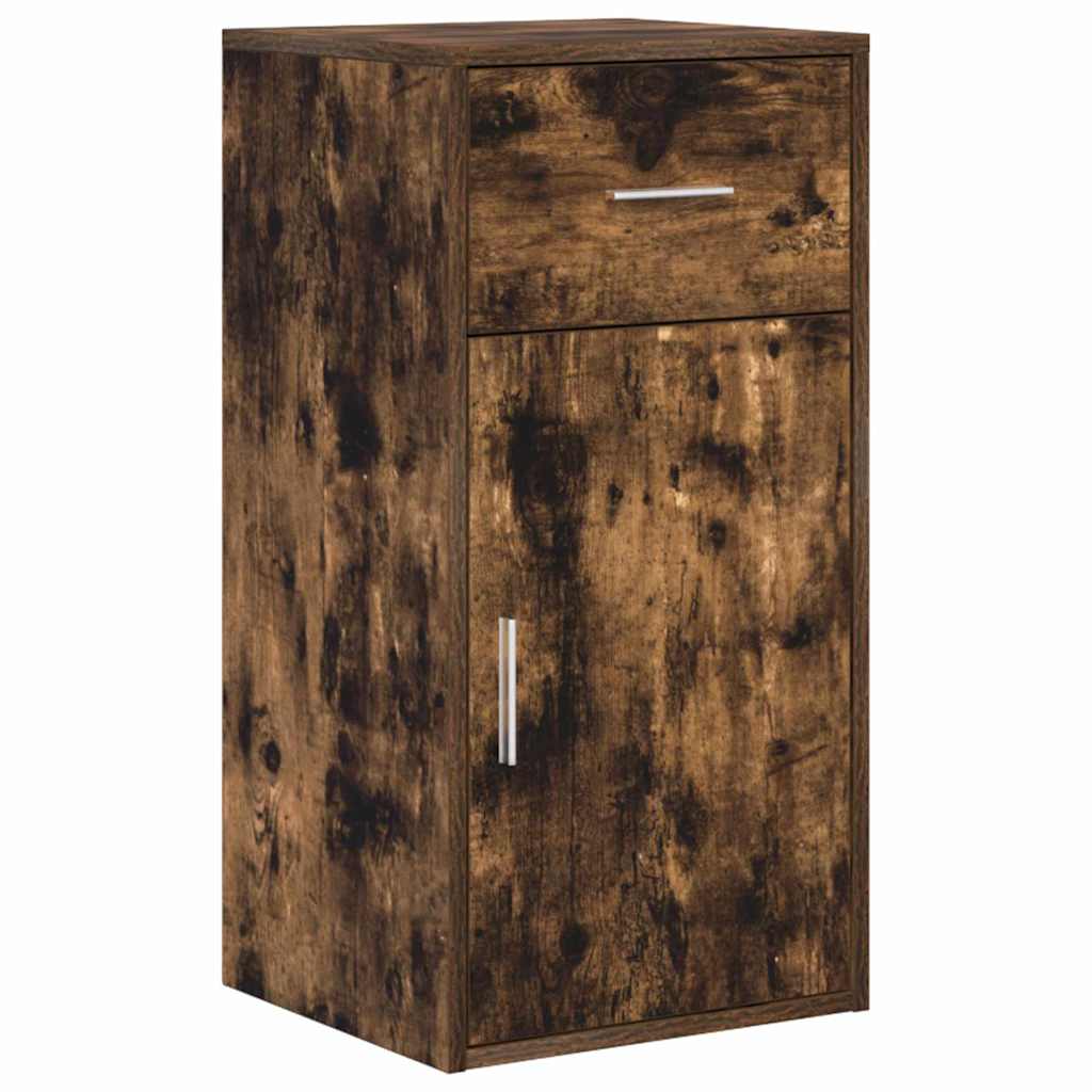 vidaXL Sideboard mit Schubladen Geräucherte Eiche 38 x 34 x 75 cm