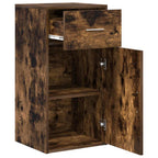 vidaXL Sideboard mit Schubladen Geräucherte Eiche 38 x 34 x 75 cm