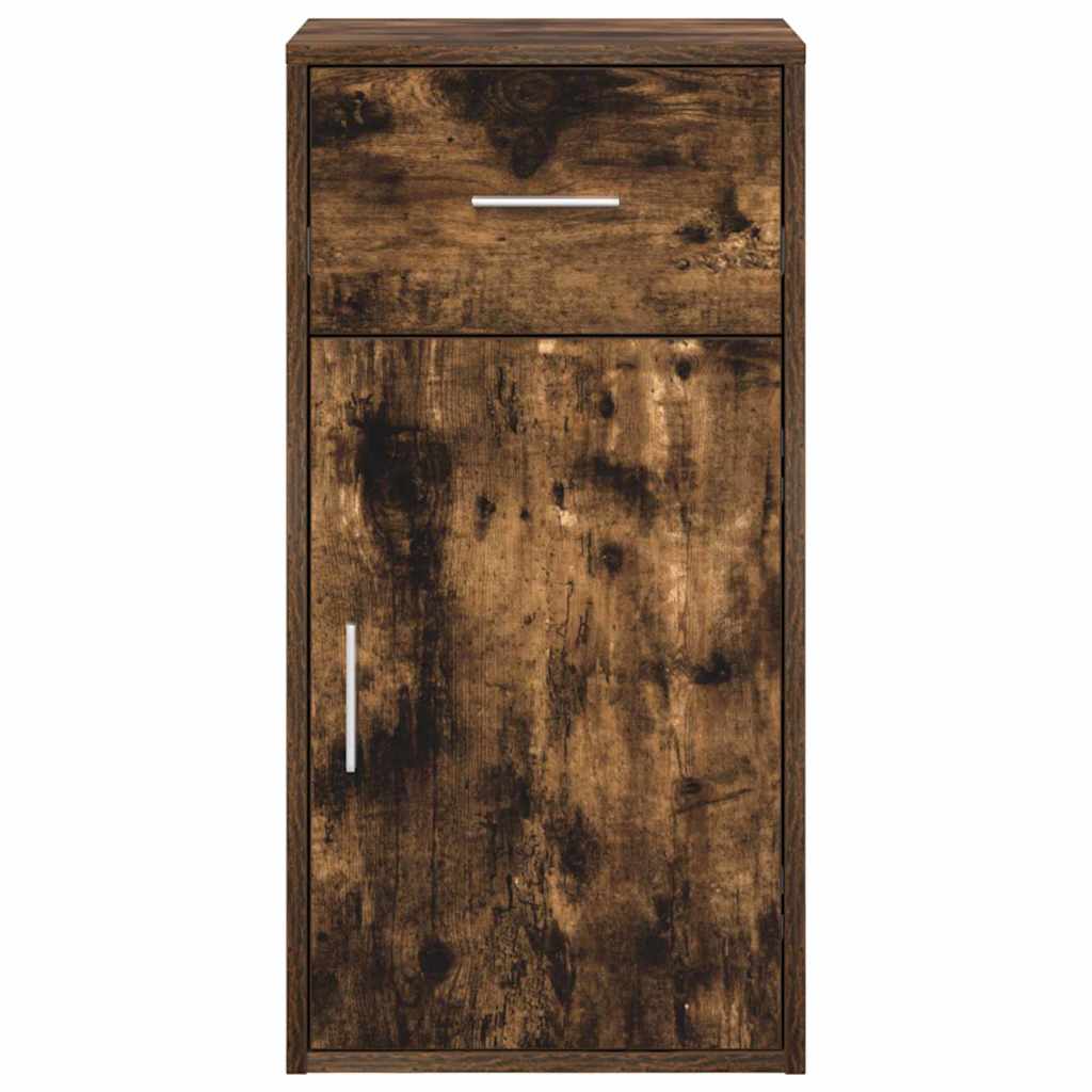 vidaXL Sideboard mit Schubladen Geräucherte Eiche 38 x 34 x 75 cm