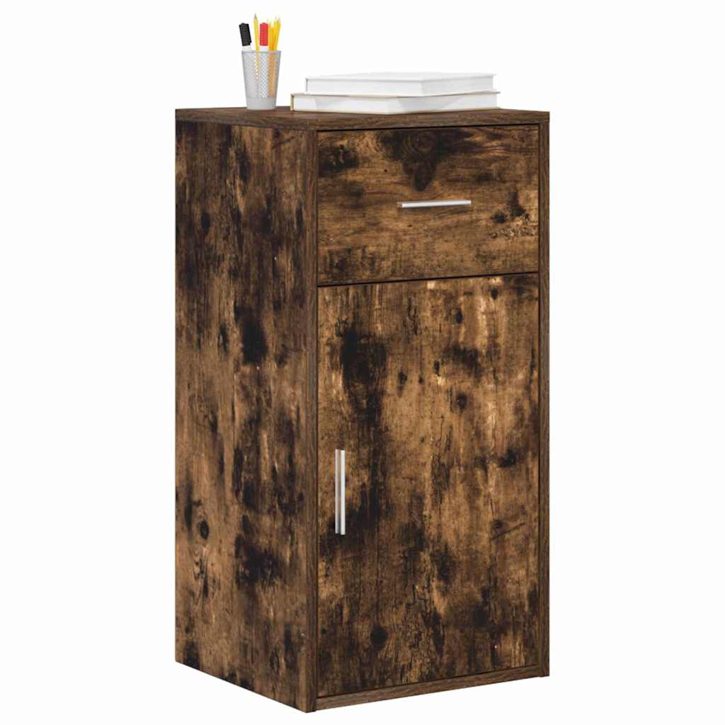 vidaXL Sideboard mit Schubladen Geräucherte Eiche 38 x 34 x 75 cm
