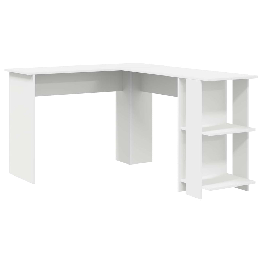 vidaXL Eck-Schreibtisch Weiß 140 x 113,5 x 75 cm Holzwerkstoff