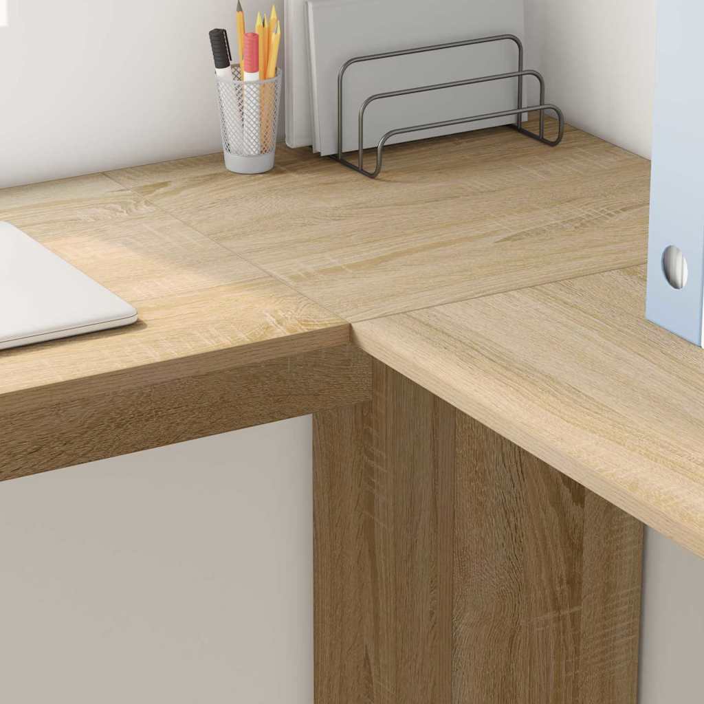 vidaXL Eck-Schreibtisch Sonoma-Eiche 140 x 113,5 x 75 cm Holzwerkstoff