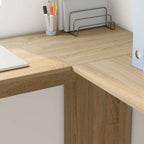 vidaXL Eck-Schreibtisch Sonoma-Eiche 140 x 113,5 x 75 cm Holzwerkstoff