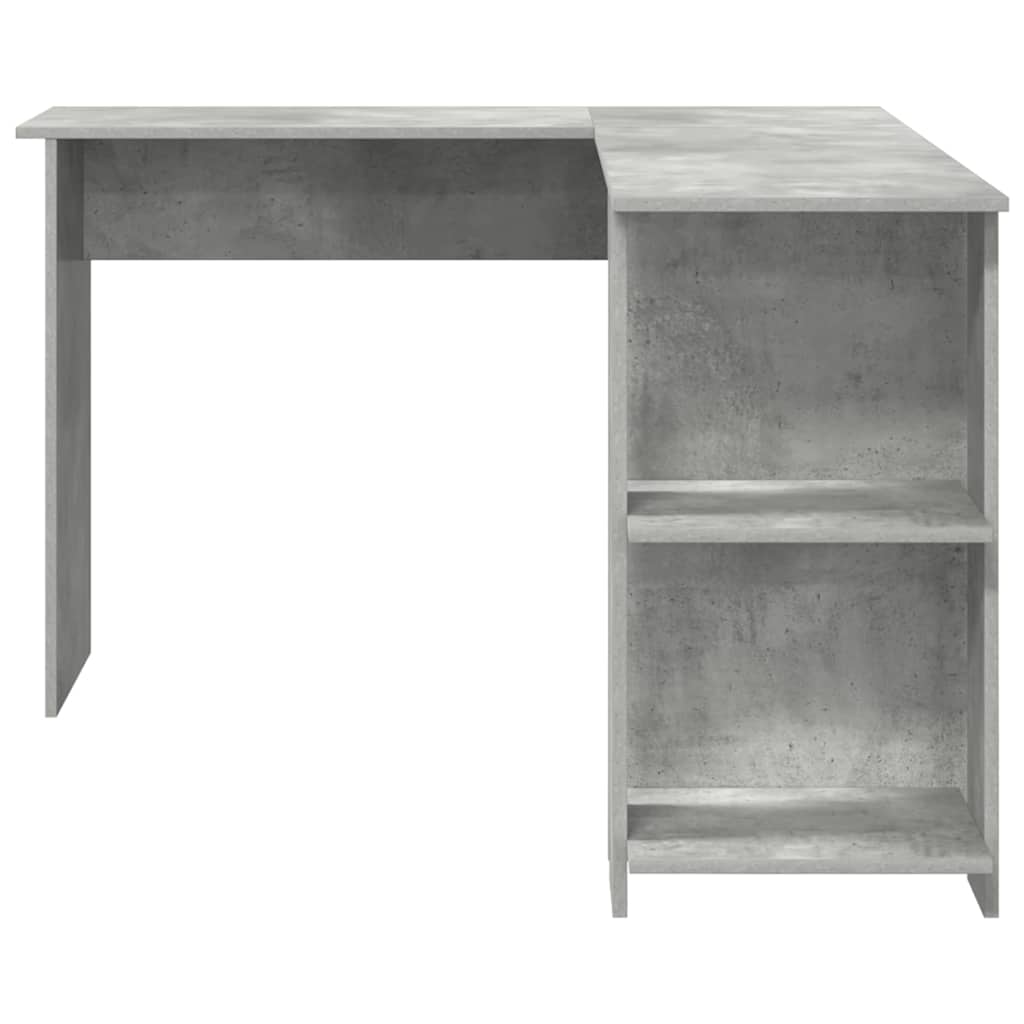 vidaXL Eck-Schreibtisch Beton Grau 140 x 113,5 x 75 cm Holzwerkstoff