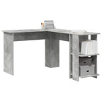 vidaXL Eck-Schreibtisch Beton Grau 140 x 113,5 x 75 cm Holzwerkstoff