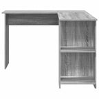 vidaXL Eck-Schreibtisch mit Regal Graues Sonoma 140 x 113,5 x 75 cm