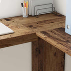 vidaXL Eck-Schreibtisch Altholz 140 x 113,5 x 75 cm Holzwerkstoff