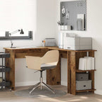 vidaXL Eck-Schreibtisch Altholz 140 x 113,5 x 75 cm Holzwerkstoff
