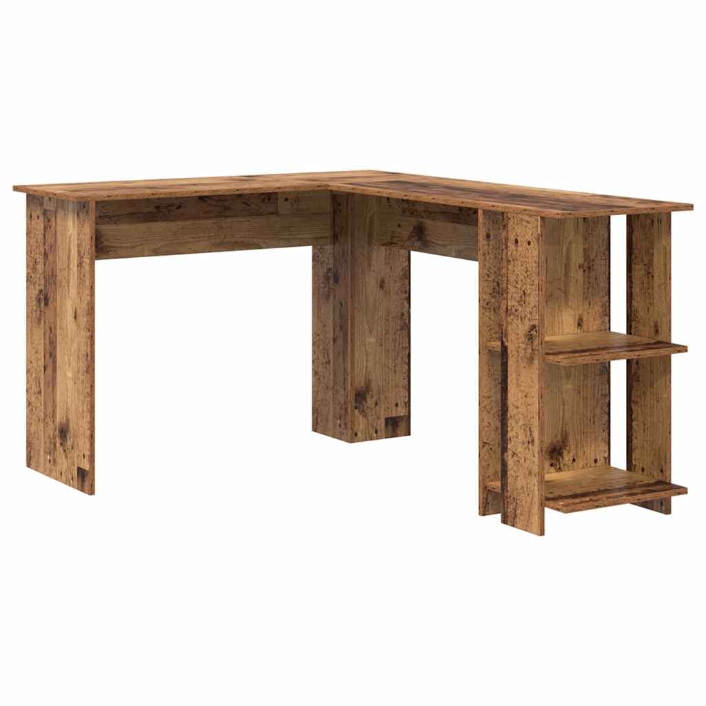 vidaXL Eck-Schreibtisch Altholz 140 x 113,5 x 75 cm Holzwerkstoff