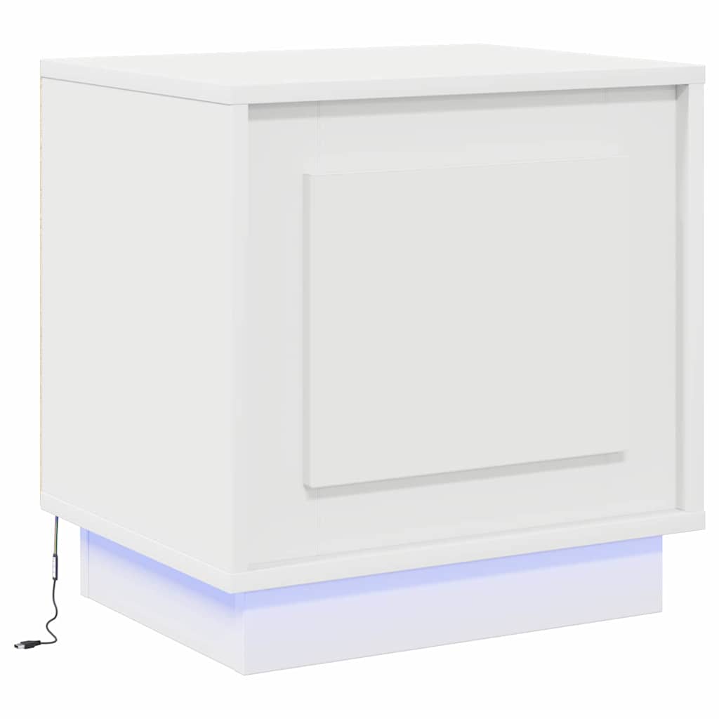 vidaXL Nachttisch 2 pcs Weiß 44 x 34,5 x 45 cm Holzwerkstoff