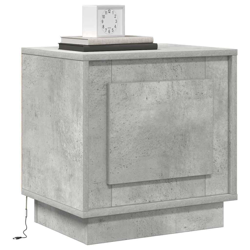 vidaXL Nachttisch Beton Grau 44 x 34,5 x 45 cm Holzwerkstoff