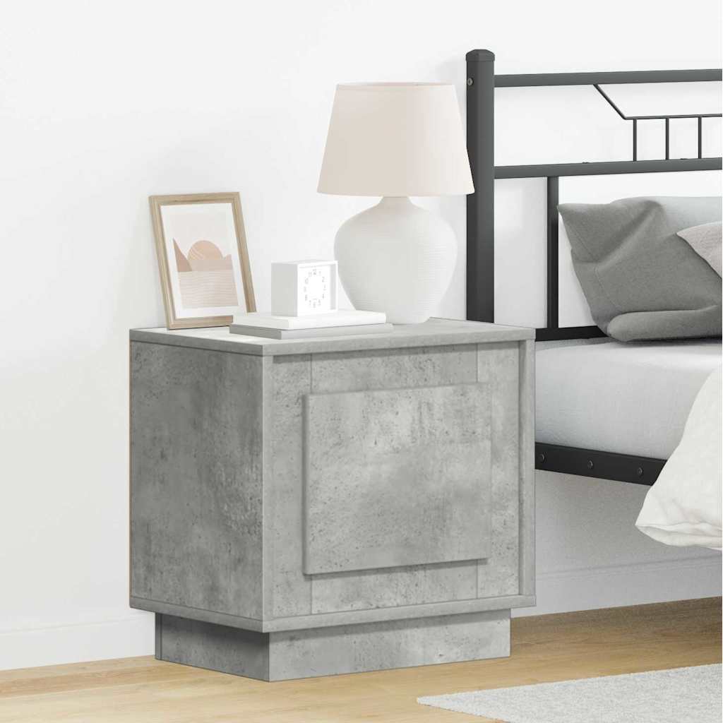 vidaXL Nachttisch 2 pcs Beton Grau 44 x 34,5 x 45 cm Holzwerkstoff