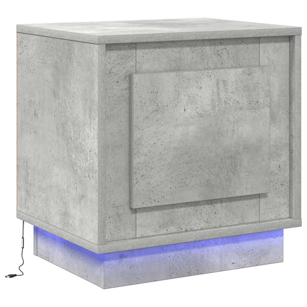 vidaXL Nachttisch 2 pcs Beton Grau 44 x 34,5 x 45 cm Holzwerkstoff