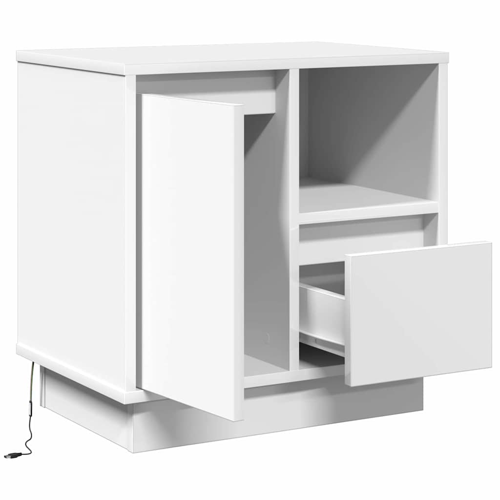 vidaXL Nachttisch mit Schubladen Weiß 50 x 34,5 x 50 cm Holzwerkstoff