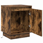 vidaXL Nachttisch mit 2 pcs Geräucherte Eiche 39 x 34,5 x 50 cm