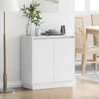 vidaXL LED-Sideboard für Weiß 71 x 34,5 x 75 cm Holzwerkstoff