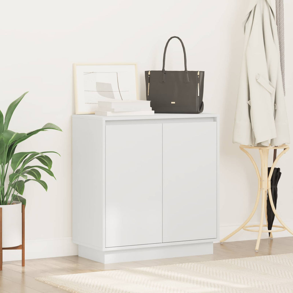 vidaXL LED-Sideboard für Weiß 71 x 34,5 x 75 cm Holzwerkstoff