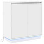 vidaXL LED-Sideboard für Weiß 71 x 34,5 x 75 cm Holzwerkstoff