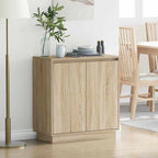 vidaXL LED-Sideboard für Sonoma-Eiche 71 x 34,5 x 75 cm Holzwerkstoff
