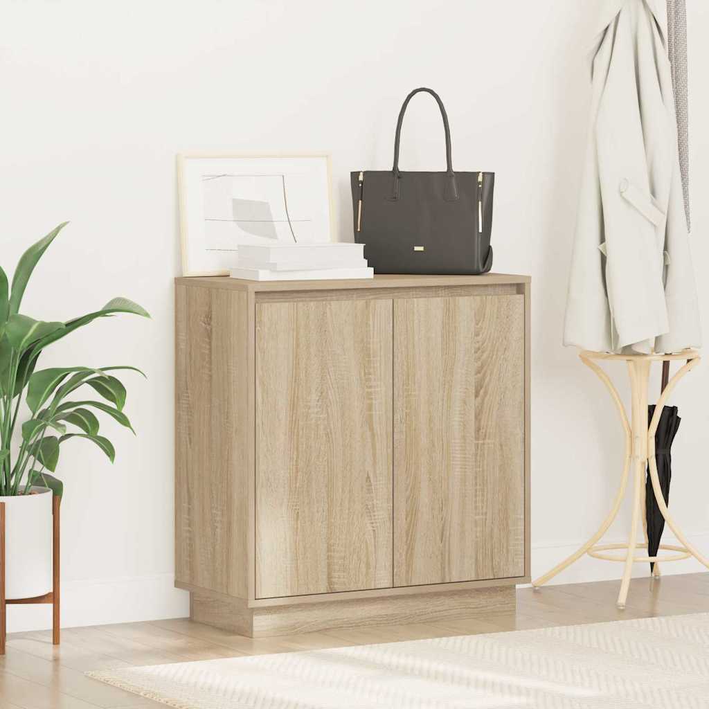 vidaXL LED-Sideboard für Sonoma-Eiche 71 x 34,5 x 75 cm Holzwerkstoff