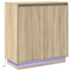 vidaXL LED-Sideboard für Sonoma-Eiche 71 x 34,5 x 75 cm Holzwerkstoff