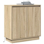 vidaXL LED-Sideboard für Sonoma-Eiche 71 x 34,5 x 75 cm Holzwerkstoff