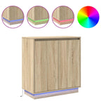 vidaXL LED-Sideboard für Sonoma-Eiche 71 x 34,5 x 75 cm Holzwerkstoff