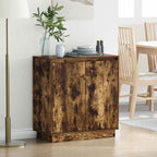 vidaXL LED-Sideboard Geräucherte Eiche 71 x 34,5 x 75 cm Holzwerkstoff