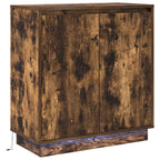 vidaXL LED-Sideboard Geräucherte Eiche 71 x 34,5 x 75 cm Holzwerkstoff