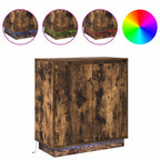 vidaXL LED-Sideboard Geräucherte Eiche 71 x 34,5 x 75 cm Holzwerkstoff