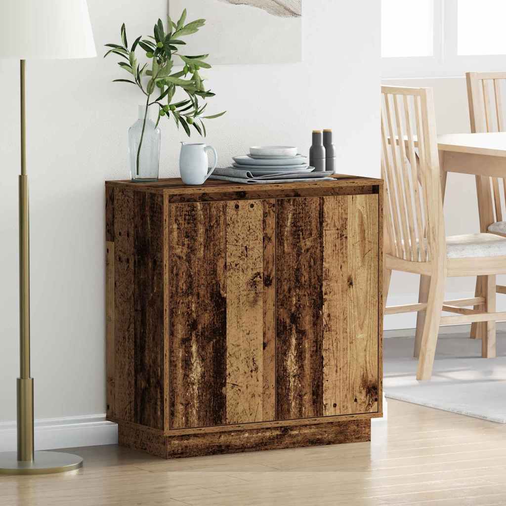vidaXL LED-Sideboard für Altholz 71 x 34,5 x 75 cm Holzwerkstoff