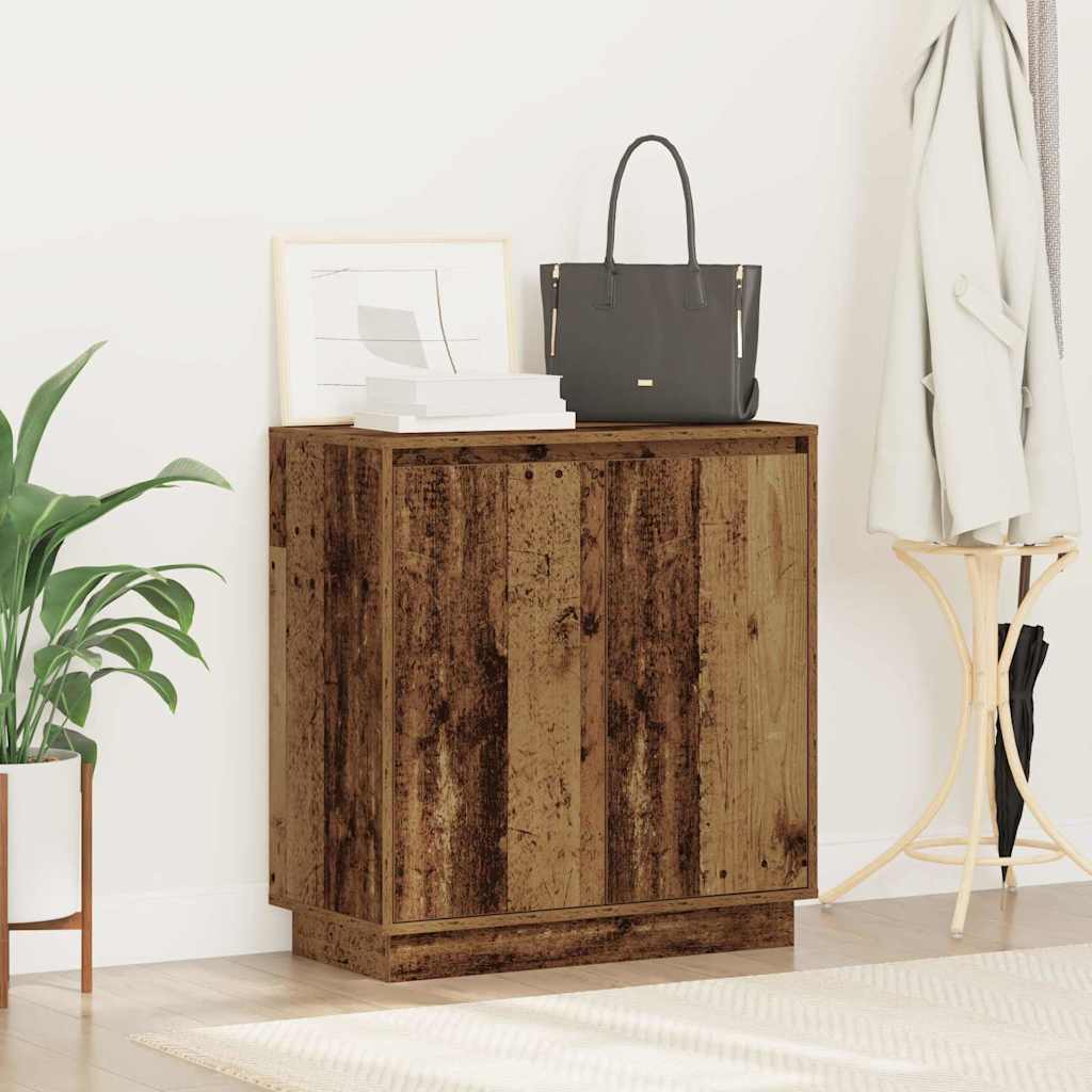 vidaXL LED-Sideboard für Altholz 71 x 34,5 x 75 cm Holzwerkstoff