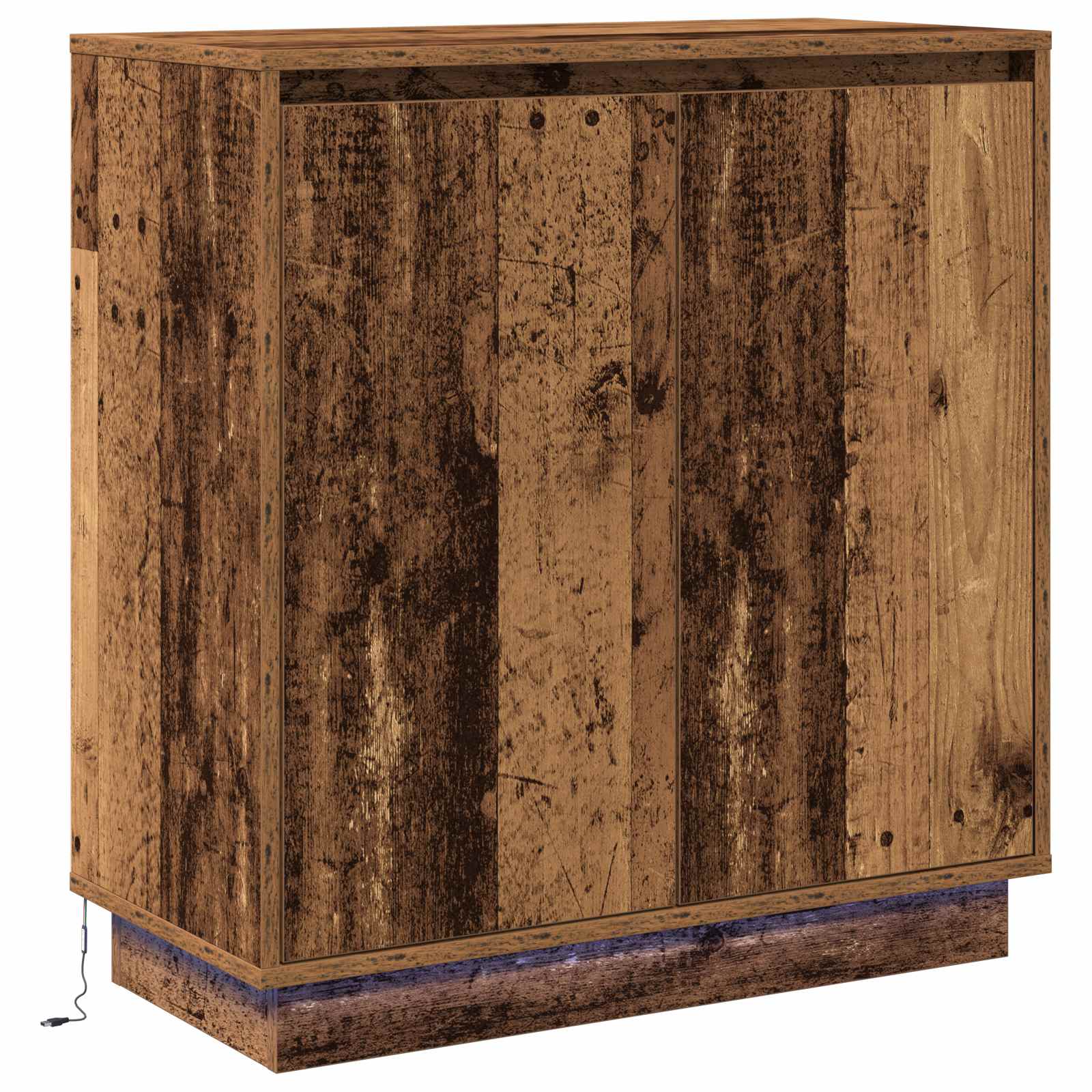 vidaXL LED-Sideboard für Altholz 71 x 34,5 x 75 cm Holzwerkstoff
